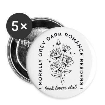 Dunkle Liebesromane Ästhetik - Buttons groß 56 mm (5er Pack) - Weiß - Vorne