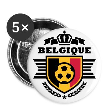 Belgium (Belgique) coat of arms - Buttons large 2.2''/56 mm (5-pack) - white - Front