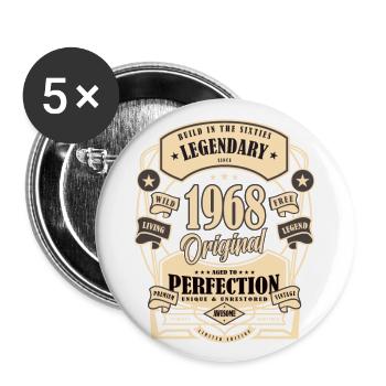 1968 Birthday Gift Myth Legend Original - Buttons large 2.2''/56 mm (5-pack) - white - Front