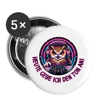 Aujourd’hui, je donne le ton à Owl - Lot de 5 grands badges (56 mm) - blanc - Devant