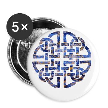 Celtic knot 8 e 112 - Buttons large 2.2''/56 mm (5-pack) - white - Front