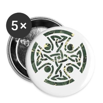 noeud celtique 11 e 226 - Lot de 5 grands badges (56 mm) - blanc - Devant