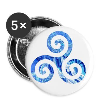 symbole celtique 1 e 80 - Lot de 5 grands badges (56 mm) - blanc - Devant