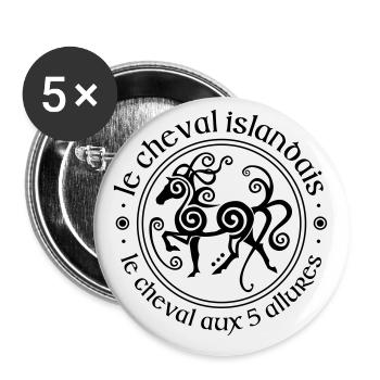 Viking MT1 - Buttons large 2.2''/56 mm (5-pack) - white - Front