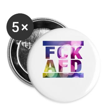 Against Nazis - FCK AFD - Against The Right - Buttons large 2.2''/56 mm (5-pack) - white - Front