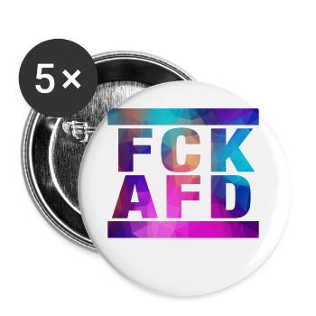 Against Nazis - FCK AFD - Against the Right - Special - Buttons large 2.2''/56 mm (5-pack) - white - Front