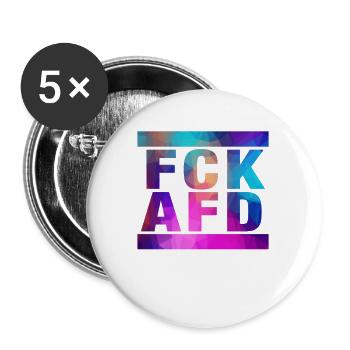 Against Nazis - FCK AFD - Against The Right - Buttons large 2.2''/56 mm (5-pack) - white - Front