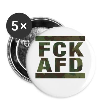 Gegen Nazis - FCK AFD - Gegen Rechts - Special - Buttons groß 56 mm (5er Pack) - Weiß - Vorne