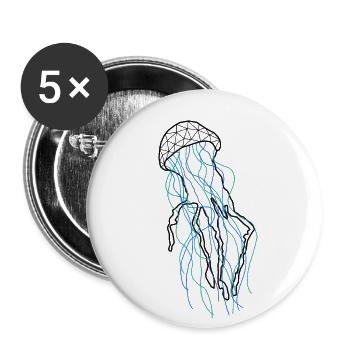 Jellyfishh GeomeTRIX - Buttons groß 56 mm (5er Pack) - Weiß - Vorne