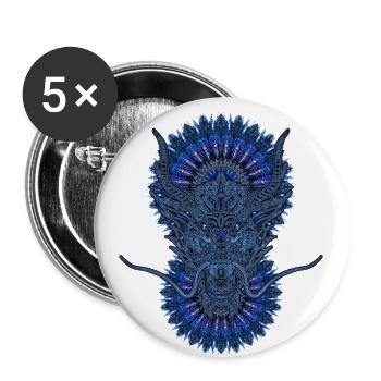 2024 Kaleidoscope Dragon 53 - Buttons large 2.2''/56 mm (5-pack) - white - Front