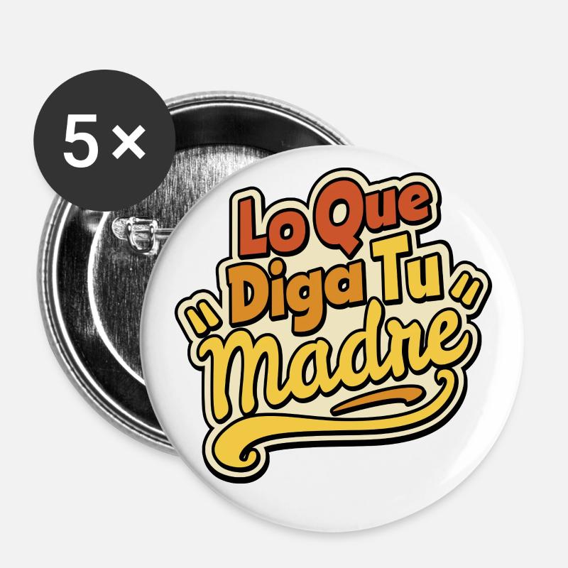 Whatever your mother says - Buttons large 2.2''/56 mm (5-pack) - white