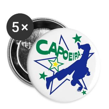 Capoeira - Buttons groß 56 mm (5er Pack) - Weiß - Vorne