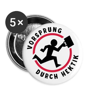 Vorsprung durch Hektik - Buttons groß 56 mm (5er Pack) - Weiß - Vorne