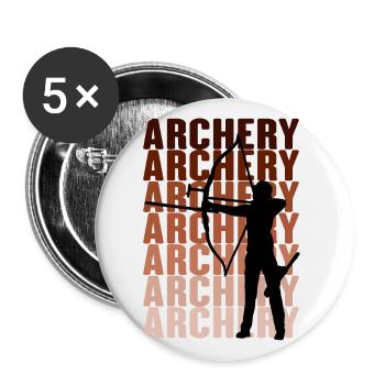 Archery Archery - Buttons large 2.2''/56 mm (5-pack) - white - Front