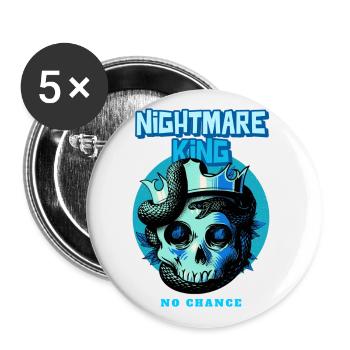 Nightmare King - Buttons groß 56 mm (5er Pack) - Weiß - Vorne