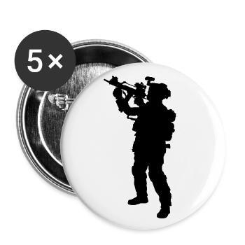 Special forces soldier - Buttons large 2.2''/56 mm (5-pack) - white - Front