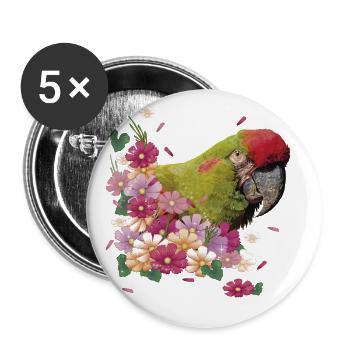 Rotohrara - Buttons groß 56 mm (5er Pack) - Weiß - Vorne