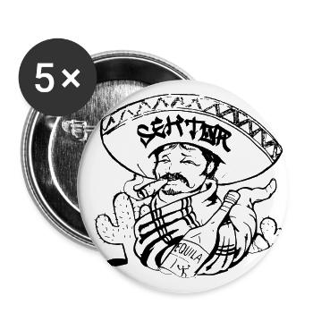 El Sektor Mexico - Buttons groß 56 mm (5er Pack) - Weiß - Vorne