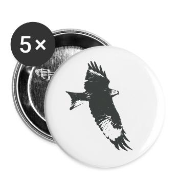 Eagle, falcon, falcon - Buttons large 2.2''/56 mm (5-pack) - white - Front