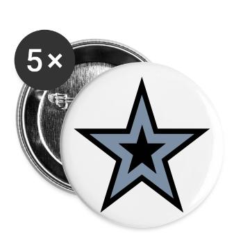 GLÜCKSSTERN - Buttons groß 56 mm (5er Pack) - Weiß - Vorne