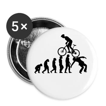 Evolution VTT VTT Vélo VTT - Lot de 5 grands badges (56 mm) - blanc - Devant