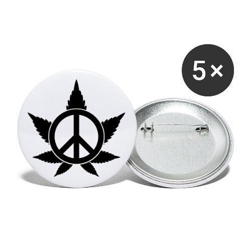 Peace - Buttons groß 56 mm (5er Pack)