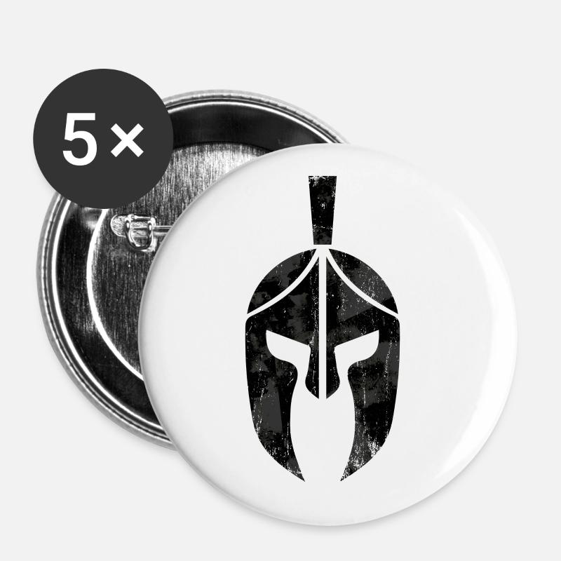 spartan helmet - Buttons large 2.2''/56 mm (5-pack) - white