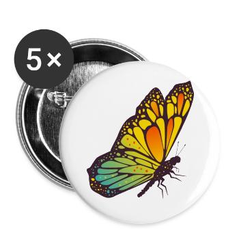 butterfly - Buttons large 2.2''/56 mm (5-pack) - white - Front