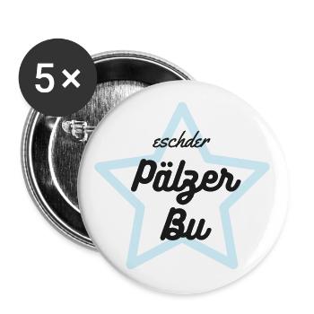 Eschder Pälzer Bu Logo mit Stern von PFALZstyle - Buttons groß 56 mm (5er Pack) - Weiß - Vorne