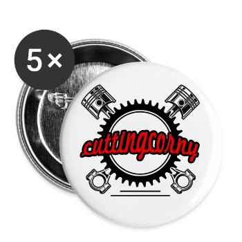 Cuttincorny - Buttons large 2.2''/56 mm (5-pack) - white - Front