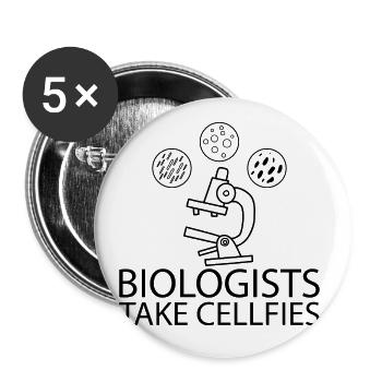 Microscope biology saying student gift - Buttons large 2.2''/56 mm (5-pack) - white - Front