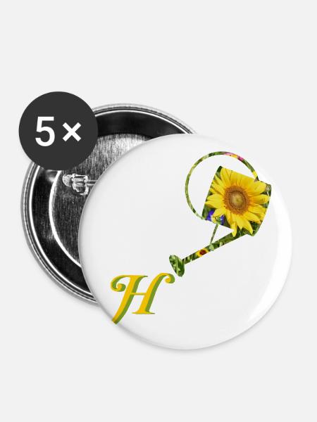 giesskanne h - Buttons groß 56 mm (5er Pack) - Weiß