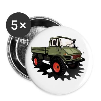 Unimog - Oldtimer - Offroad - Universal motor device - Buttons large 2.2''/56 mm (5-pack) - white - Front
