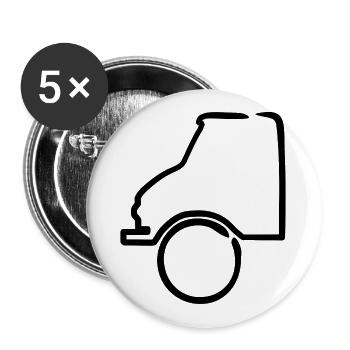 Unimog - Oldtimer - Offroad - Universal motor device - Buttons large 2.2''/56 mm (5-pack) - white - Front
