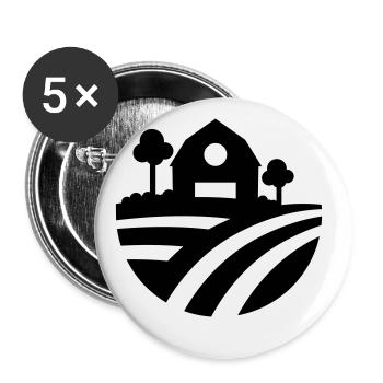 Icône Farm Harvest - Lot de 5 grands badges (56 mm) - blanc - Devant