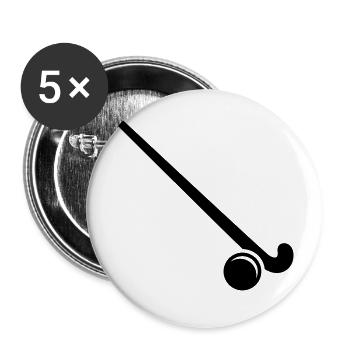 Field Hockey icon icon - Buttons large 2.2''/56 mm (5-pack) - white - Front