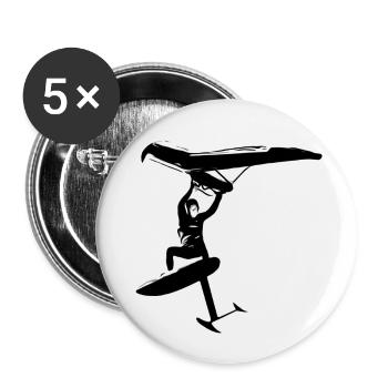 Saut wingfoil - Lot de 5 grands badges (56 mm) - blanc - Devant