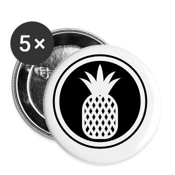 pineapple fruit - Buttons large 2.2''/56 mm (5-pack) - white - Front