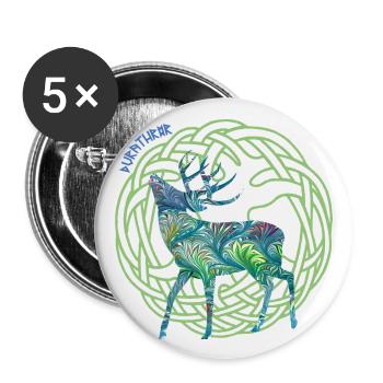 hirsch durathror e 115 - Buttons large 2.2''/56 mm (5-pack) - white - Front