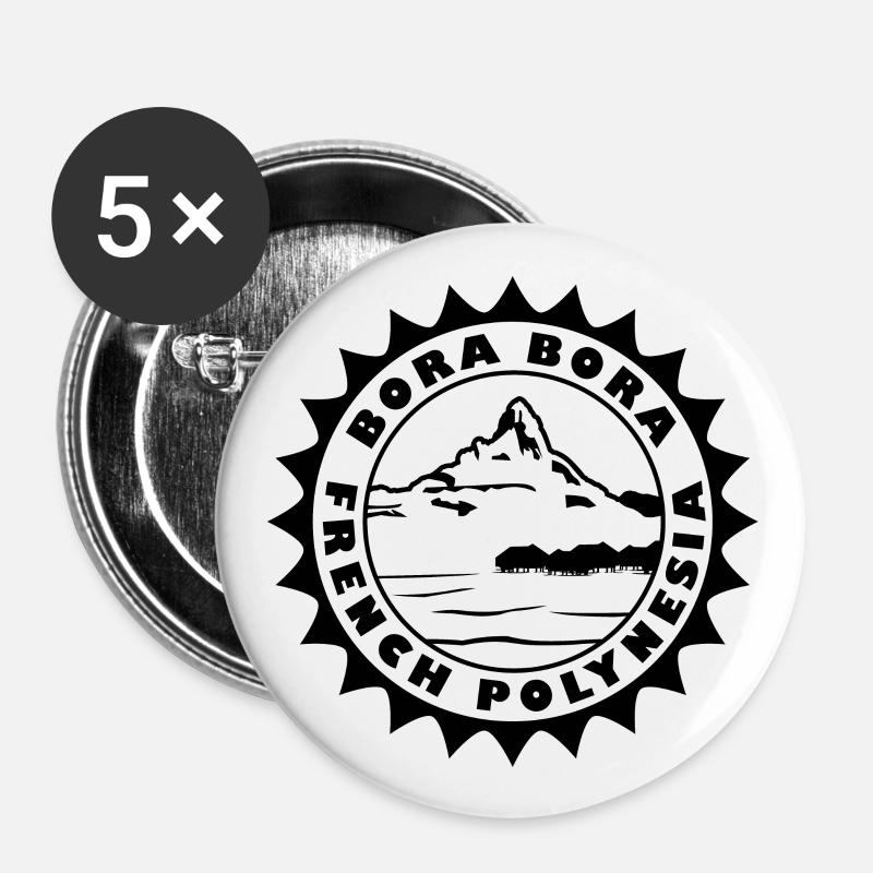 Bora Bora - Buttons large 2.2''/56 mm (5-pack) - white