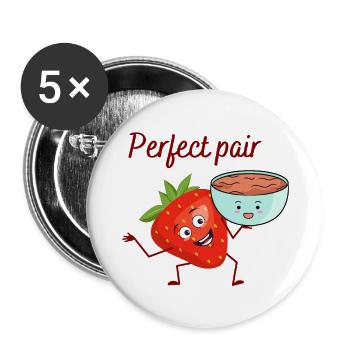 Perfect pair - Buttons large 2.2''/56 mm (5-pack) - white - Front