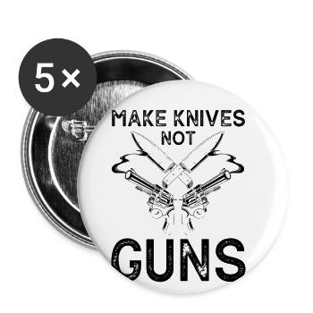 Father and Messerasmmler Messerfan Papa Design - Buttons large 2.2''/56 mm (5-pack) - white - Front