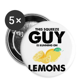 Limonade Limonade Limonade Limonade Stand Design - Lot de 5 grands badges (56 mm) - blanc - Devant