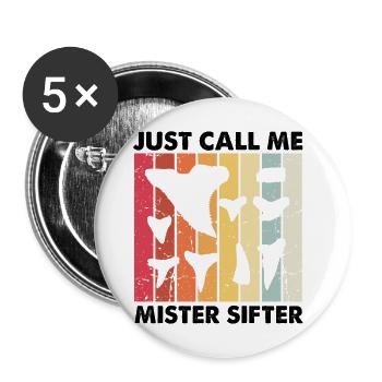 Paleontologist Designs Fossil Hunter Student - Buttons large 2.2''/56 mm (5-pack) - white - Front