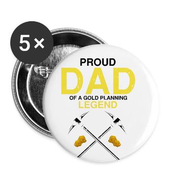 Gold Digger Gold Panning Gold Mining Designs - Buttons large 2.2''/56 mm (5-pack) - white - Front