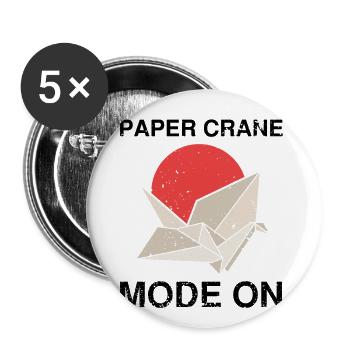Japanese Origami Design and Kirigami Origami - Buttons large 2.2''/56 mm (5-pack) - white - Front