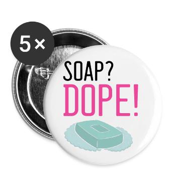Conception de fabrication de savon pour les conceptions de fabricants de savon - Lot de 5 grands badges (56 mm) - blanc - Devant