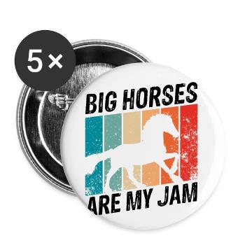 Conception Clydesdale pour clydesdale Riders - Lot de 5 grands badges (56 mm) - blanc - Devant