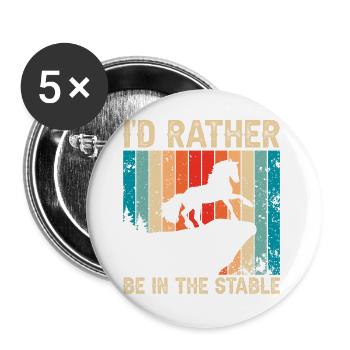 Cydesdale Reiter und Zugpferd Designs - Buttons groß 56 mm (5er Pack) - Weiß - Vorne
