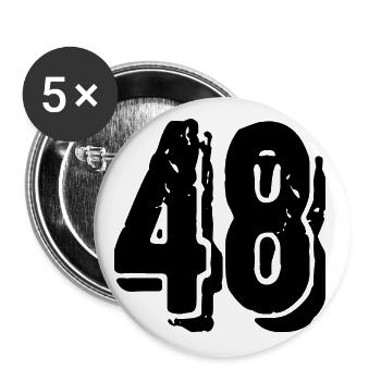 48 number jersey - Buttons large 2.2''/56 mm (5-pack) - white - Front